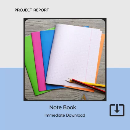 Exercise Note Book Manufacturing Project Report Sample Format