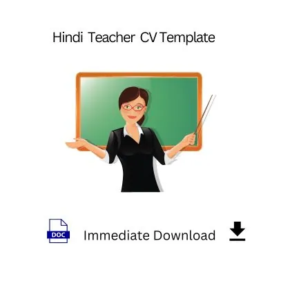 resume format for hindi teacher job in india