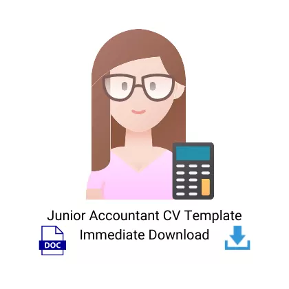 Junior Accountant Resume Sample Format and CV Templates Immediate Download