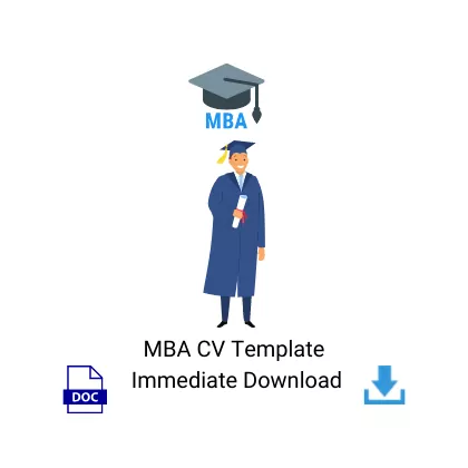 MBA Resume Sample Format Immediate Download