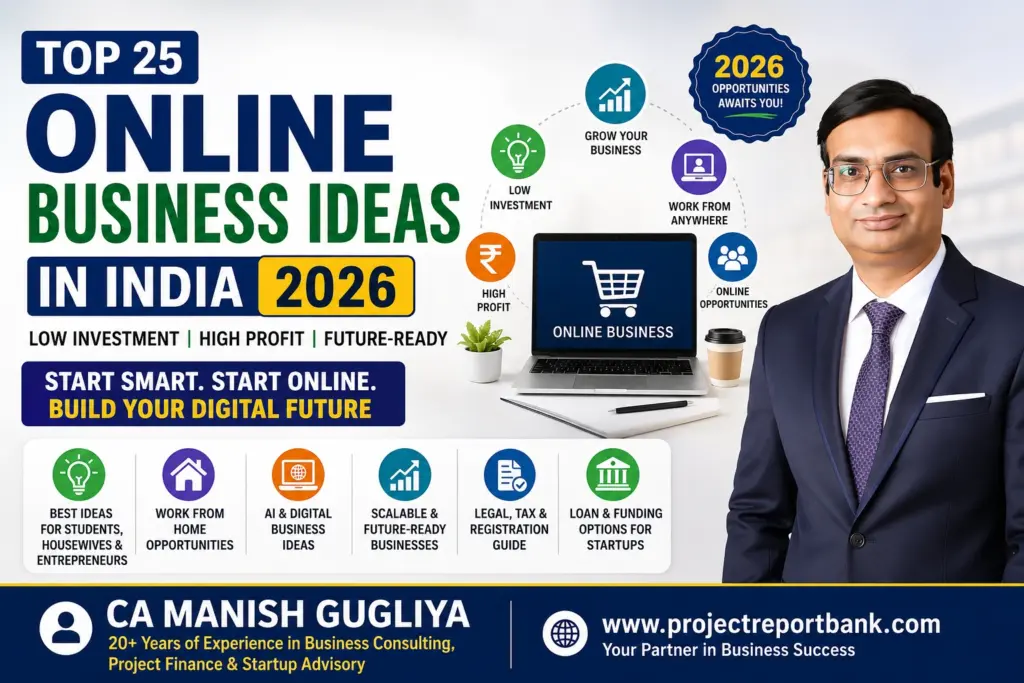 Top 25 Online Business Ideas in India 2026 | Low Investment High Profit | CA Manish Gugliya