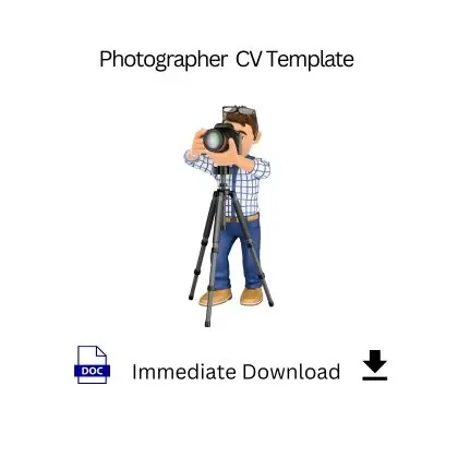 Photographer Resume for Job in India CV Design