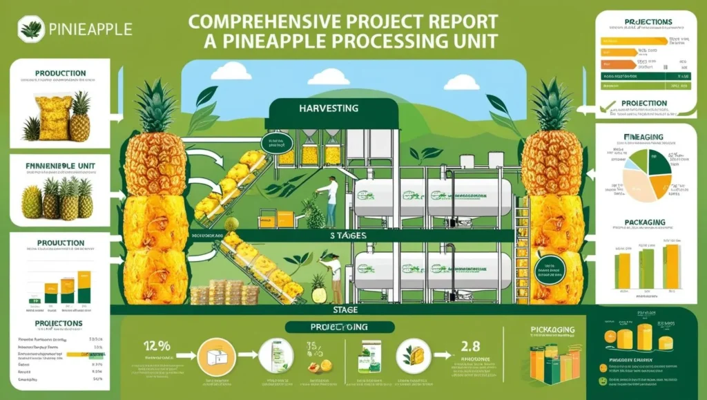 Creating a Comprehensive Project Report for a Pineapple Processing Unit