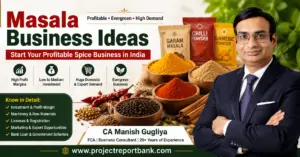 Masala Business Ideas by CA Manish Gugliya featuring profitable spice manufacturing and masala business opportunities in India.