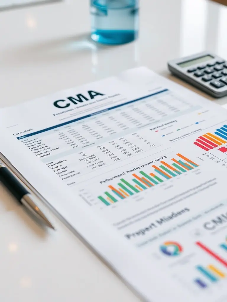 A detailed CMA data report, highlighting key financial ratios and performance indicators for a client seeking loan approval.