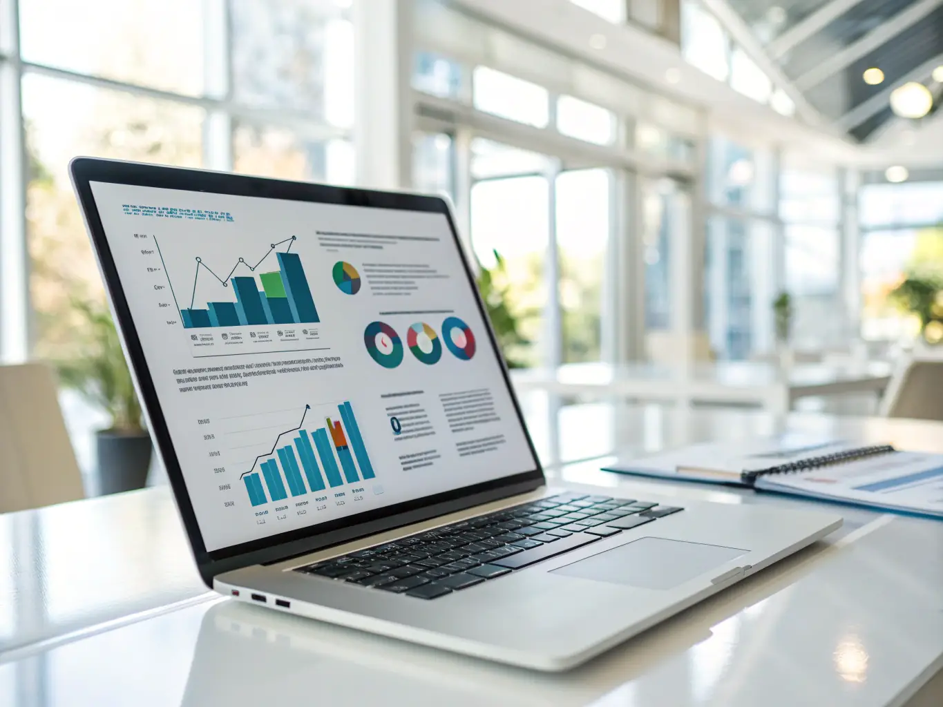 A dynamic image of a business plan and pitch deck presentation, showcasing compelling visuals and key financial highlights to attract investors.