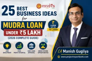 Business Ideas for Mudra Loan Under ₹5 Lakh – Featured Image by CA Manish Gugliya