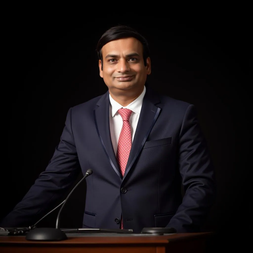 A professional portrait of CA Manish Gugliya, a Chartered Accountant, smiling confidently.