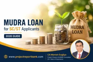 mudra loan for sc st applicants 2026 guide ca manish gugliya project report bank