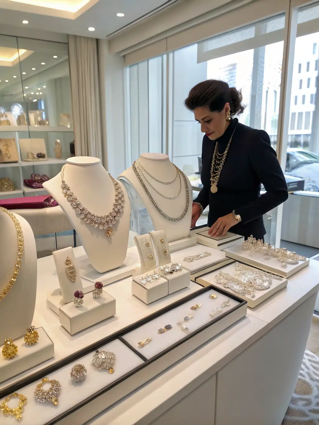 A diverse collection of imitation jewellery pieces, representing the wide range of business opportunities covered in the eBook.