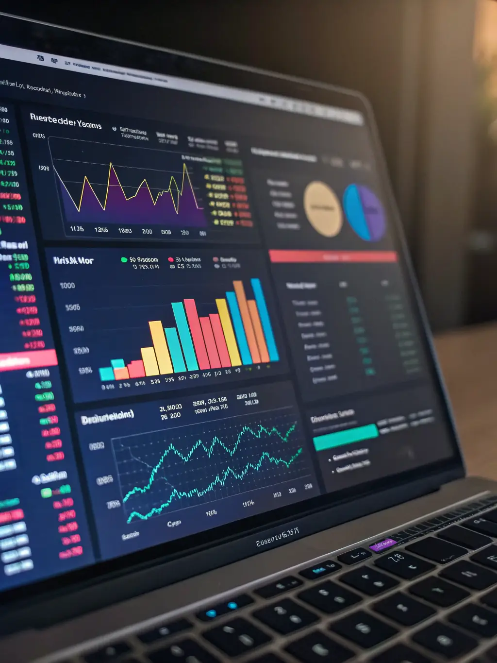A visual representation of a business plan, showcasing financial projections and strategic planning for a drone parts business.