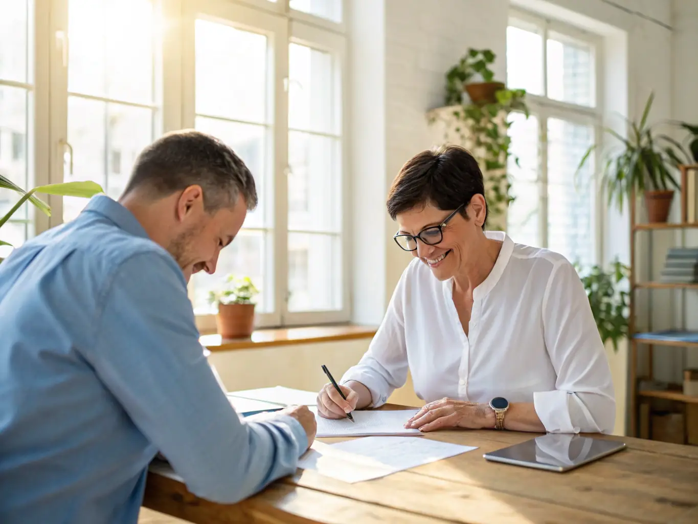 A concerned business owner looking anxiously at a notice, symbolizing the fear associated with GST searches. The image should convey a sense of unease and uncertainty.