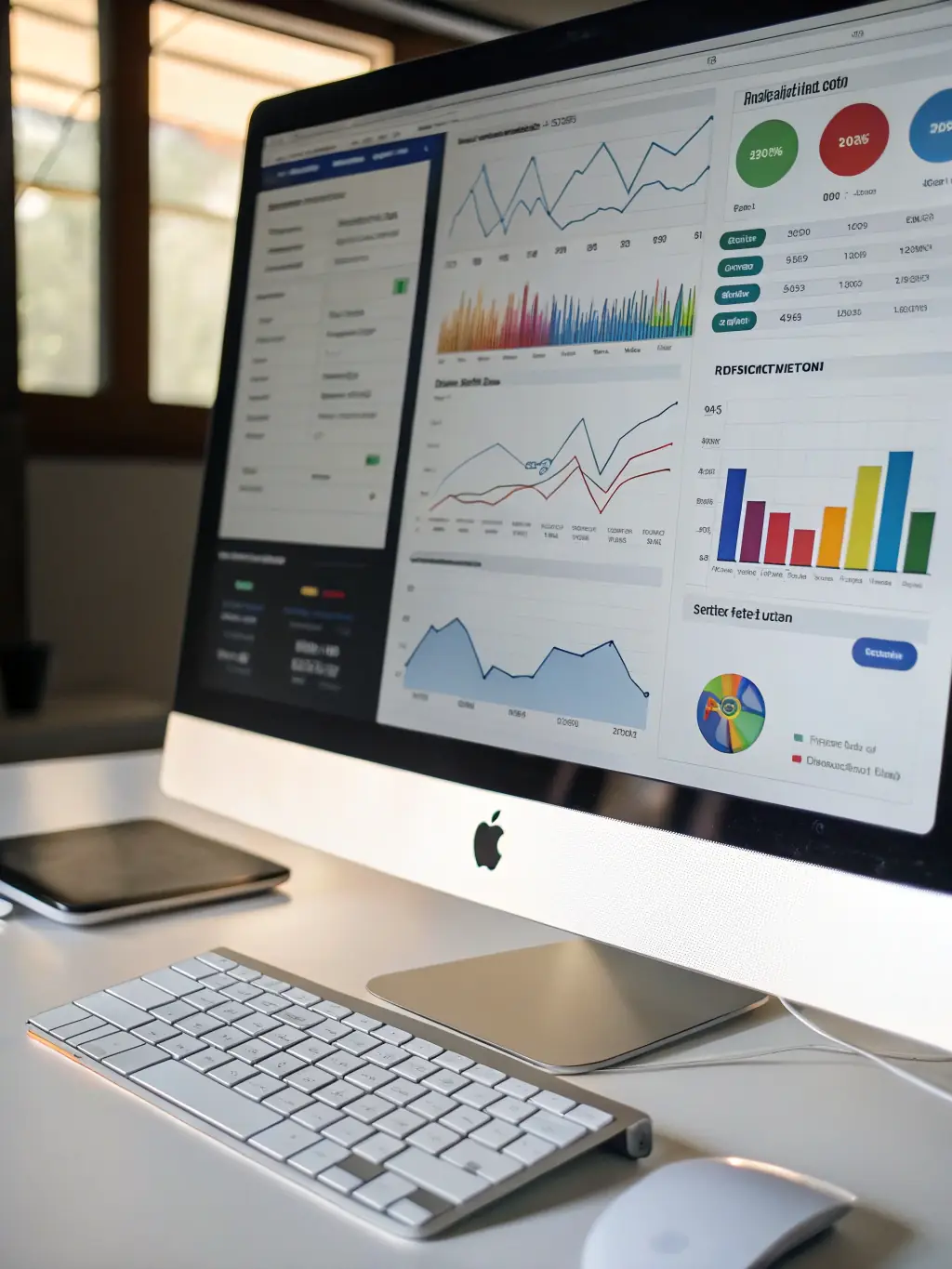 An image depicting CMA data preparation, showing charts, graphs, and financial analysis tools.