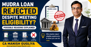 Mudra loan rejection explained clearly Mudra Loan rejected despite meeting eligibility criteria explained by CA Manish Gugliya