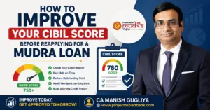 how to improve cibil score before reapplying mudra loan How to Improve Your CIBIL Score Before Reapplying for a Mudra Loan – Professional guide by CA Manish Gugliya with credit score improvement tips, Mudra Loan eligibility checklist, and CIBIL report insights | ProjectReportBank.com