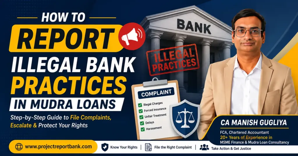 How to Report Illegal Bank Practices in Mudra Loans