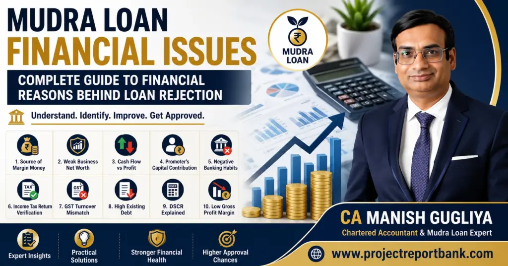 Mudra Loan Financial Issues Guide by CA Manish Gugliya – Common Financial Reasons for Loan Rejection