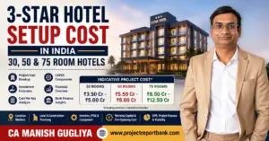 3-Star Hotel Setup Cost in India for 30, 50 and 75 Room Hotels – Project Cost and Investment Guide by CA Manish Gugliya