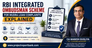 RBI Integrated Ombudsman Scheme for Mudra Loan Complaints explained by CA Manish Gugliya with complaint process and applicant rights guide