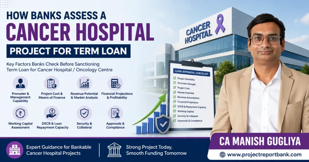 How Banks Assess a Cancer Hospital Project for Term Loan – Cancer Hospital Loan Appraisal Guide by CA Manish Gugliya