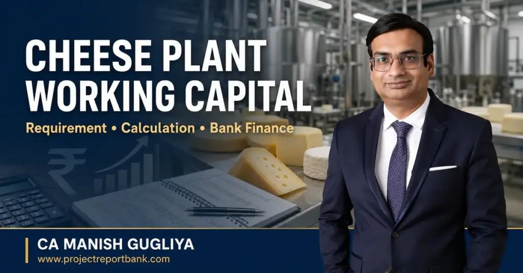 Cheese plant working capital requirement and bank finance guide by CA Manish Gugliya