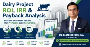 Dairy Project ROI, IRR and Payback Analysis with CA Manish Gugliya, covering investment returns, financial planning and dairy project profitability.