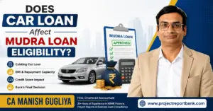 Does car loan affect Mudra Loan eligibility – existing car EMI, repayment capacity, credit score and Mudra Loan approval explained by CA Manish Gugliya.
