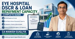 Eye Hospital DSCR and loan repayment capacity guide by CA Manish Gugliya covering DSCR calculation, financial feasibility and bank loan repayment assessment.