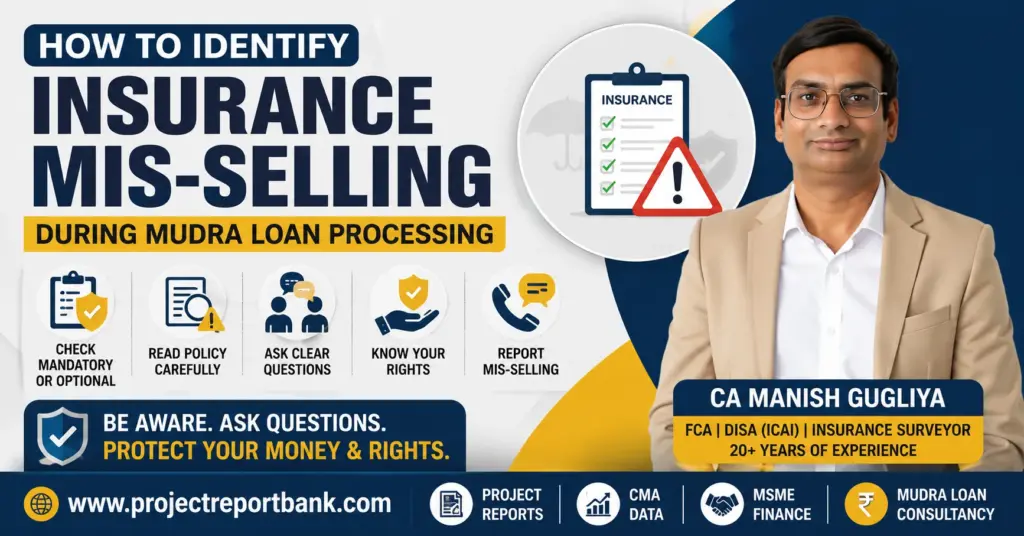 How to identify insurance mis-selling during Mudra loan processing – Expert guide by CA Manish Gugliya