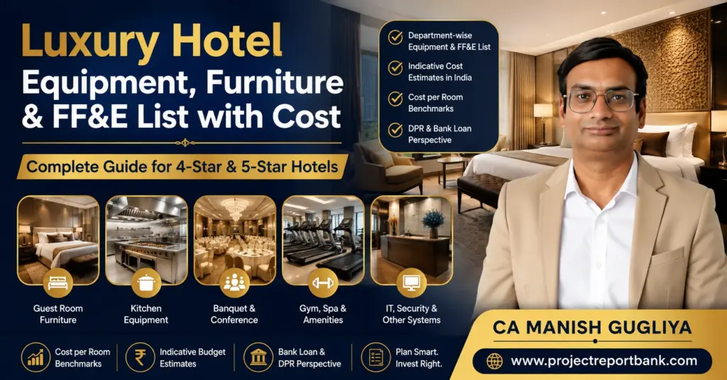 Luxury Hotel Equipment, Furniture & FF&E List with Cost for 4-Star and 5-Star Hotels – CA Manish Gugliya
