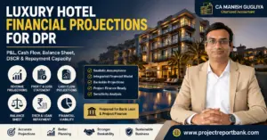 luxury hotel financial projections dpr Luxury Hotel Financial Projections for DPR covering P&L, cash flow, balance sheet, DSCR and repayment capacity by CA Manish Gugliya.