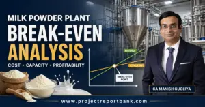 Milk Powder Plant Break-Even Analysis covering cost, capacity and profitability by CA Manish Gugliya.