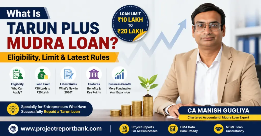 Tarun Plus Mudra Loan eligibility, ₹10 lakh to ₹20 lakh limit and latest rules explained by CA Manish Gugliya