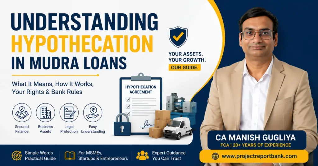 Understanding Hypothecation in Mudra Loans – CA Manish Gugliya Explains Business Asset Security and Bank Rules