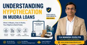 understanding hypothecation in mudra loans feature image Understanding Hypothecation in Mudra Loans – CA Manish Gugliya Explains Business Asset Security and Bank Rules