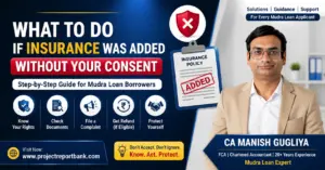 what to do if insurance added without consent feature image What to Do If Insurance Was Added Without Your Consent – Mudra Loan Guide by CA Manish Gugliy