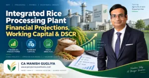 integrated rice processing financial projections working capital dscr Integrated Rice Processing Plant Financial Projections, Working Capital and DSCR with CA Manish Gugliya and rice processing finance visuals.