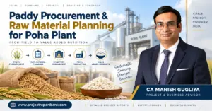 paddy procurement raw material planning poha plant Paddy procurement and raw material planning for Poha plant with paddy grains, inventory management, Poha production process, and CA Manish Gugliya.