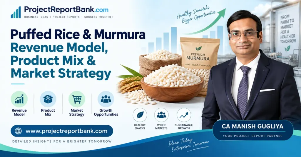 Puffed Rice & Murmura Revenue Model, Product Mix and Market Strategy with CA Manish Gugliya and ProjectReportBank.com.