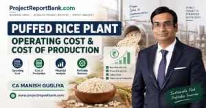 Puffed Rice Plant Operating Cost and Cost of Production analysis by CA Manish Gugliya, covering raw material, power, fuel, labour and manufacturing costs.